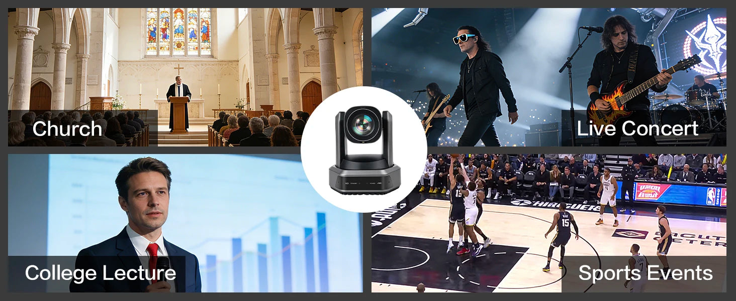 Runpu 4K 60fps NDI PTZ Camera 20x 30x Optical Zoom IP LIve Streaming PTZ Camera AI Auto-Tracking 3G-SDI LAN USB PoE for Church