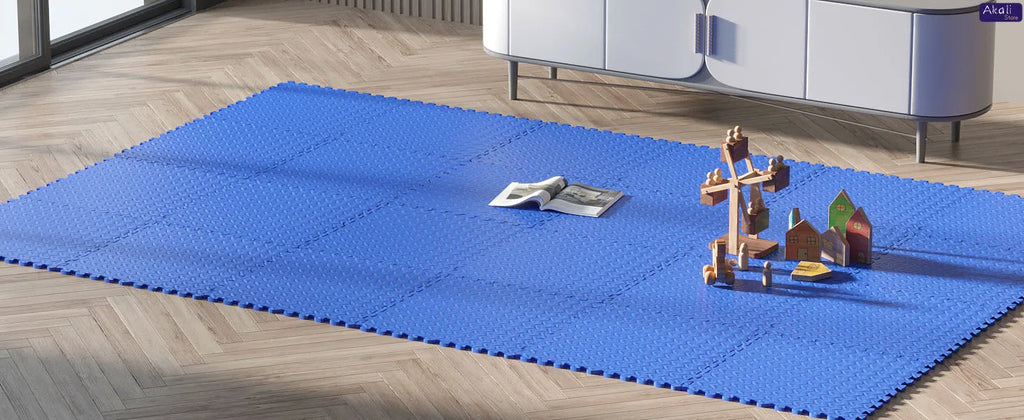 12Pcs EVA Foam Interlocking Floor Mats 60x60cm Gym Flooring Tiles Exercise Yoga Mat Non-Slip Shock Absorbing 10mm