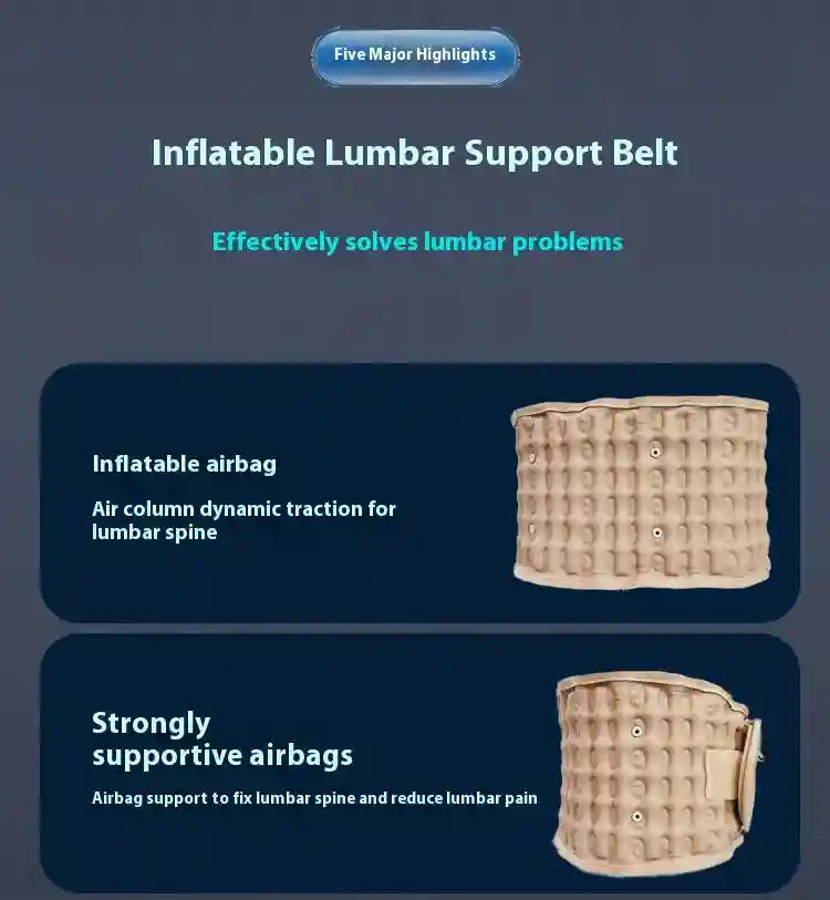 Lumbar Decompression Belt – Adjustable Air Traction Support CR-801A Relaxation Treatment Tidesmit