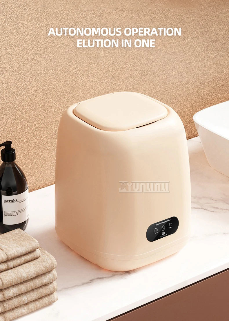 Tidesmit automatic portable mini washing machine showing internal drum features for underpants and baby clothing
