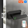 Smart Aluminum Alloy Glass Door Knobs Rotation Lock With Tuya App + Key Knobset Handle Metal Door Knob Lock For Bedroom Bathroom
