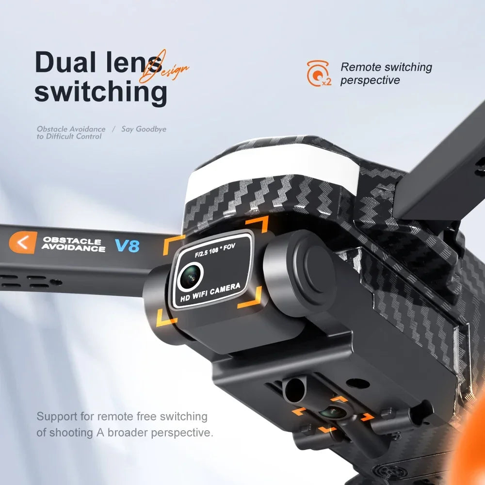 8K Camera Drone with Obstacle Avoidance - Foldable GPS Quadcopter Tidesmit