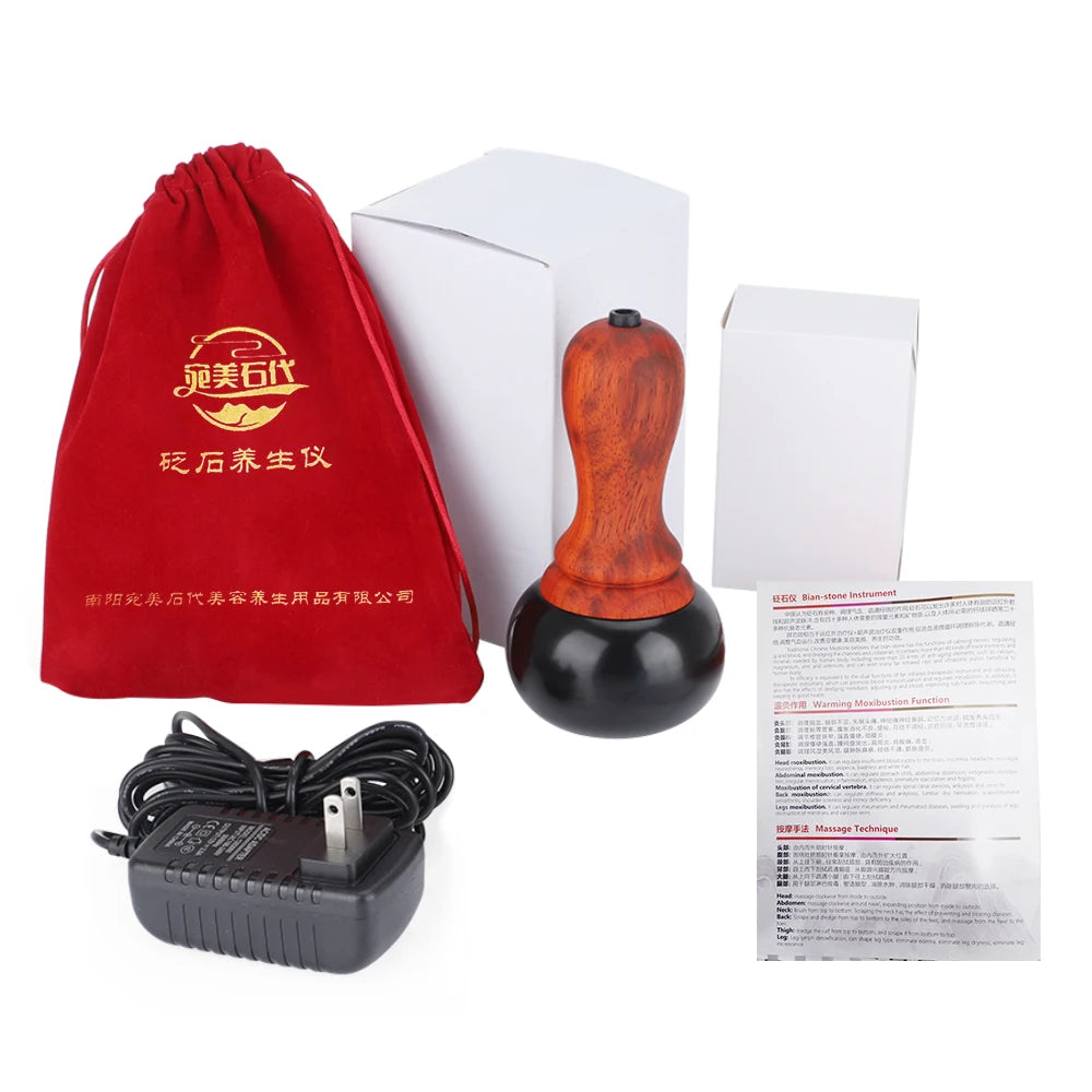Electric Gua Sha Massager | Heated Bianstone Face & Body Tool Back Massage Instrument Tidesmit