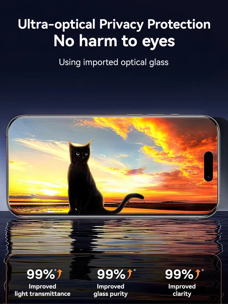 Anti-Spy Screen Protector for iPhone 17 Pro Max - 9H Tempered Glass Tidesmit