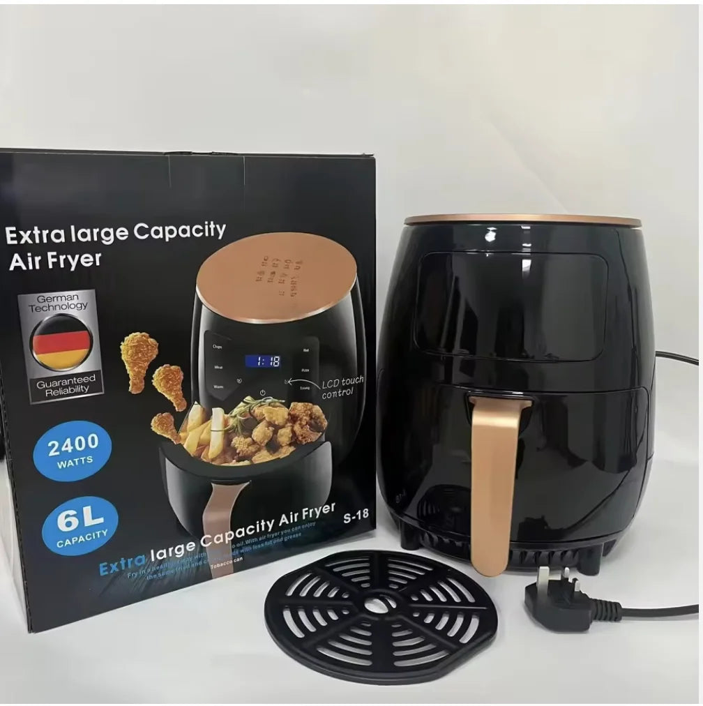 6L Capacity Home Commercial Automatic Air Fryer Digital Multifunctional Oil Free Electric Fryer