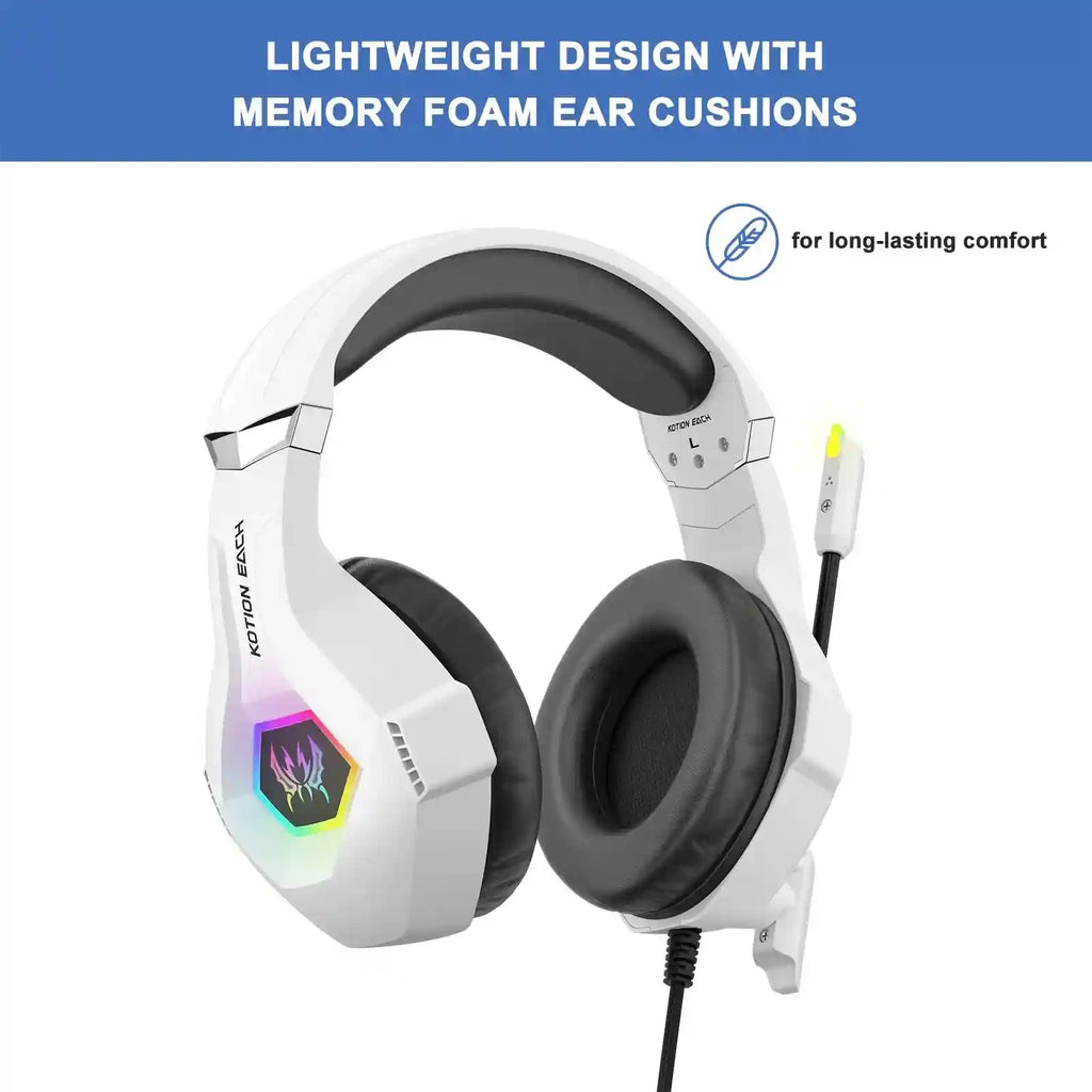 Tidesmit RGB Over-Ear Gaming Headphones with Mic - Low Latency Audio Tidesmit