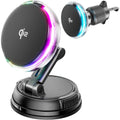 Magnetic Wireless Car Charger with Cooling Fan for iPhone 15-17 black Tidesmit