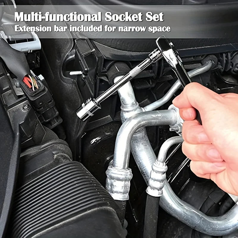NEW Car Repair Tool Kit 46/53 Piece/Set Socket Set Car Repair Tool Ratchet Torque Wrench Combo Auto Repairing Tool Set