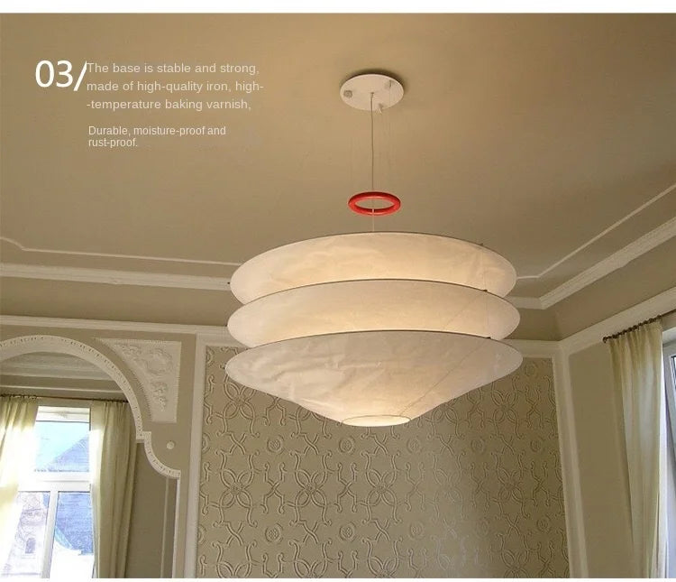 Wabi-Sabi Paper Pendant Light - Large Japanese Minimalist Hanging Lamp Tidesmit