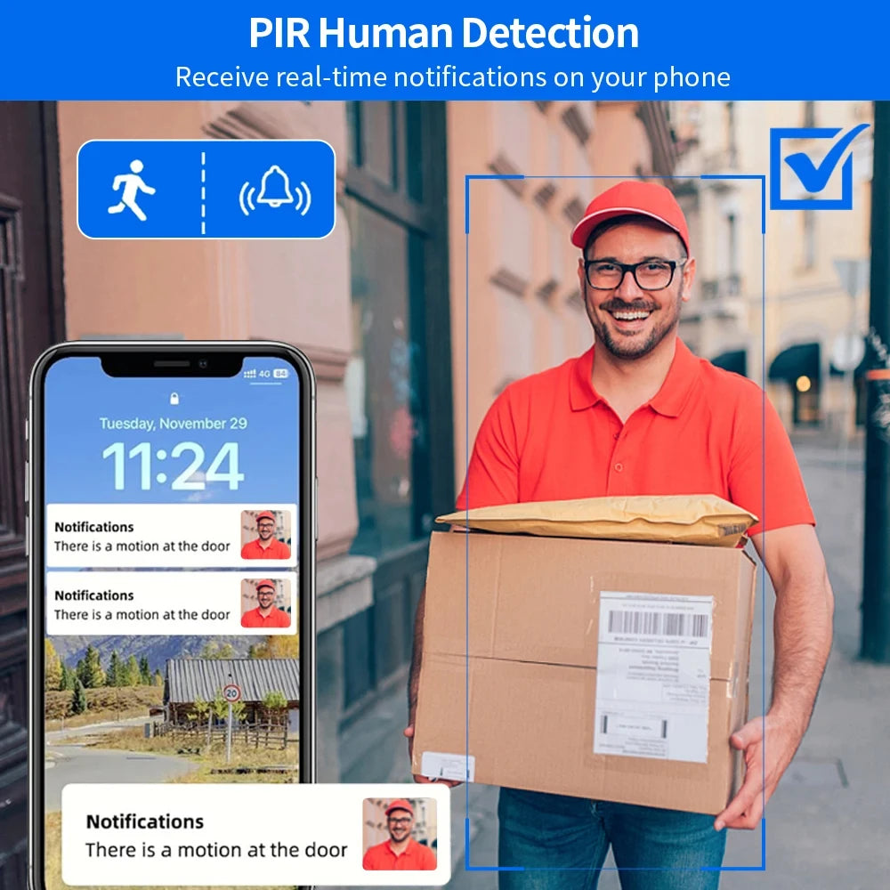 1080P HD WiFi Doorbell Camera with Night Vision PIR Motion Detection 5G 2.4G Intercom Doorbell for Tuya Smart Home Ring