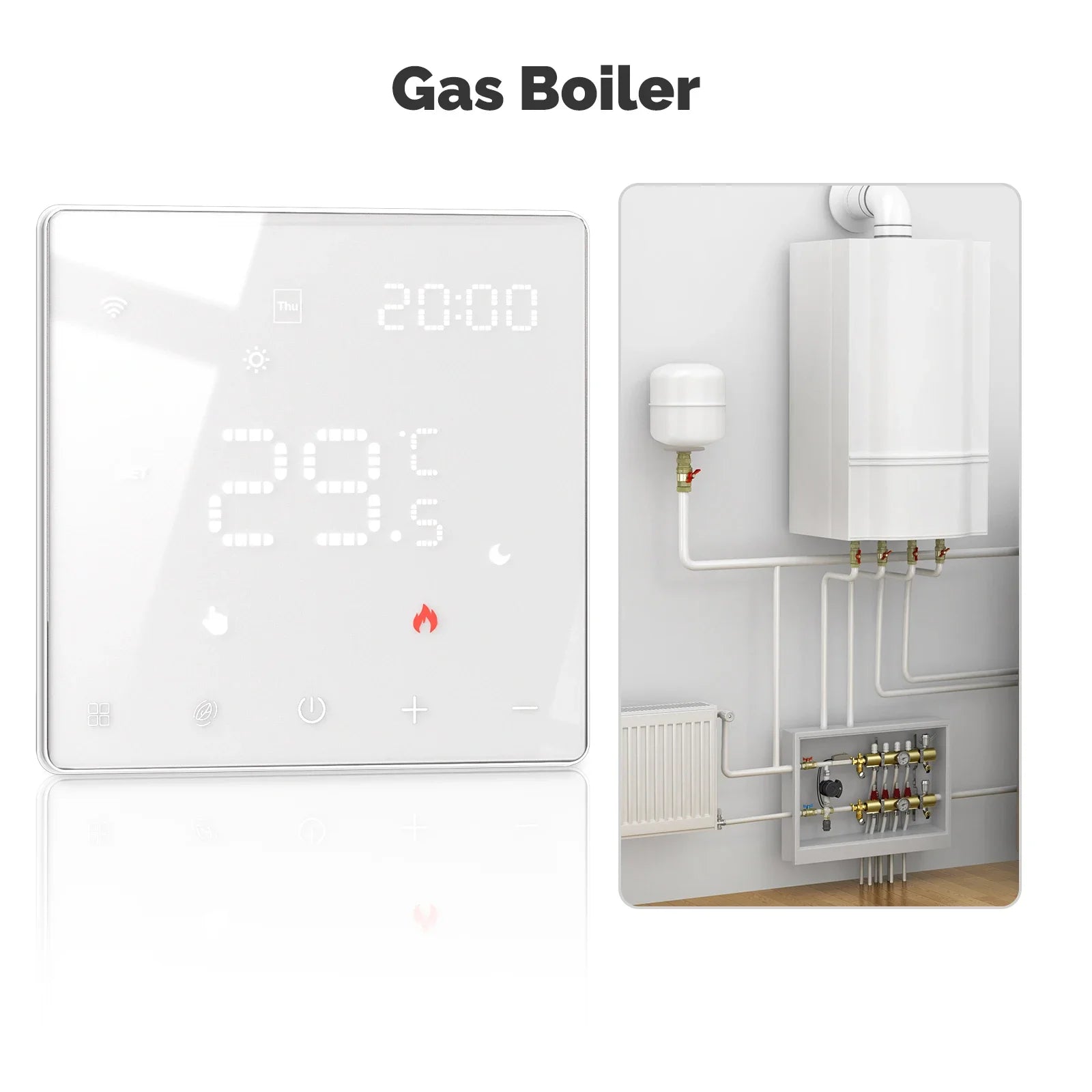 MOES Smart Tuya ZigBee WiFi Thermostat Programmable Controller Water Boiler Electric Heating Works with Alexa Google Assistant