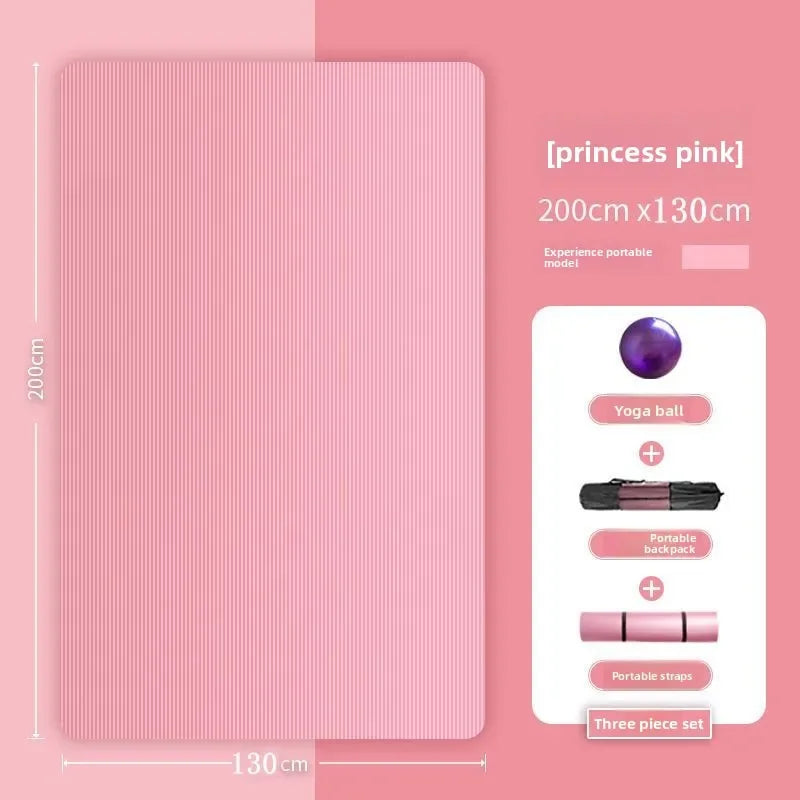 Bestseller Super Large Double Yoga Mat Non-slip Thickened Fitness Dance Floor Mat Children's Practice Household 2m * 1.3m * 15mm