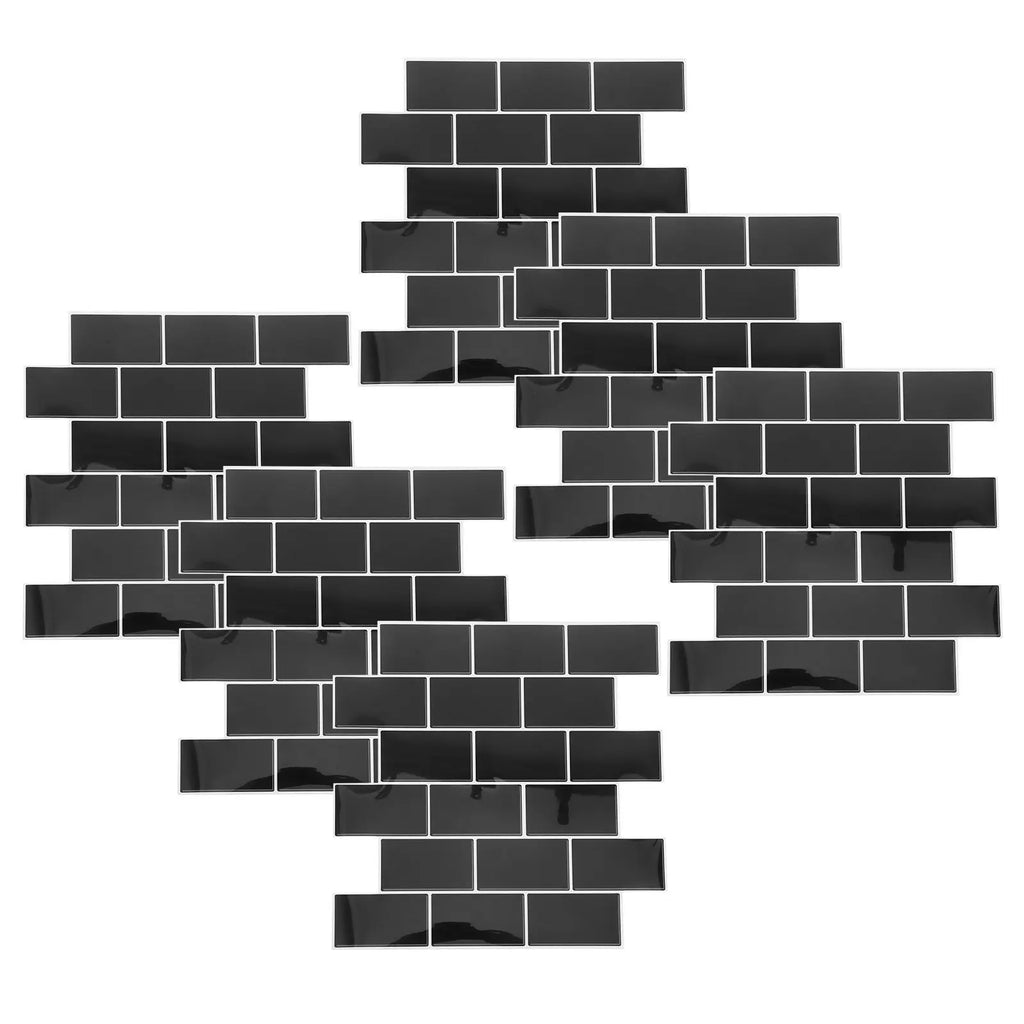 6Pcs Peel and Stick Backsplash Tiles Waterproof Oil Resistant Self Adhesive Subway Style Wall Stickers for Kitchen Bathroom