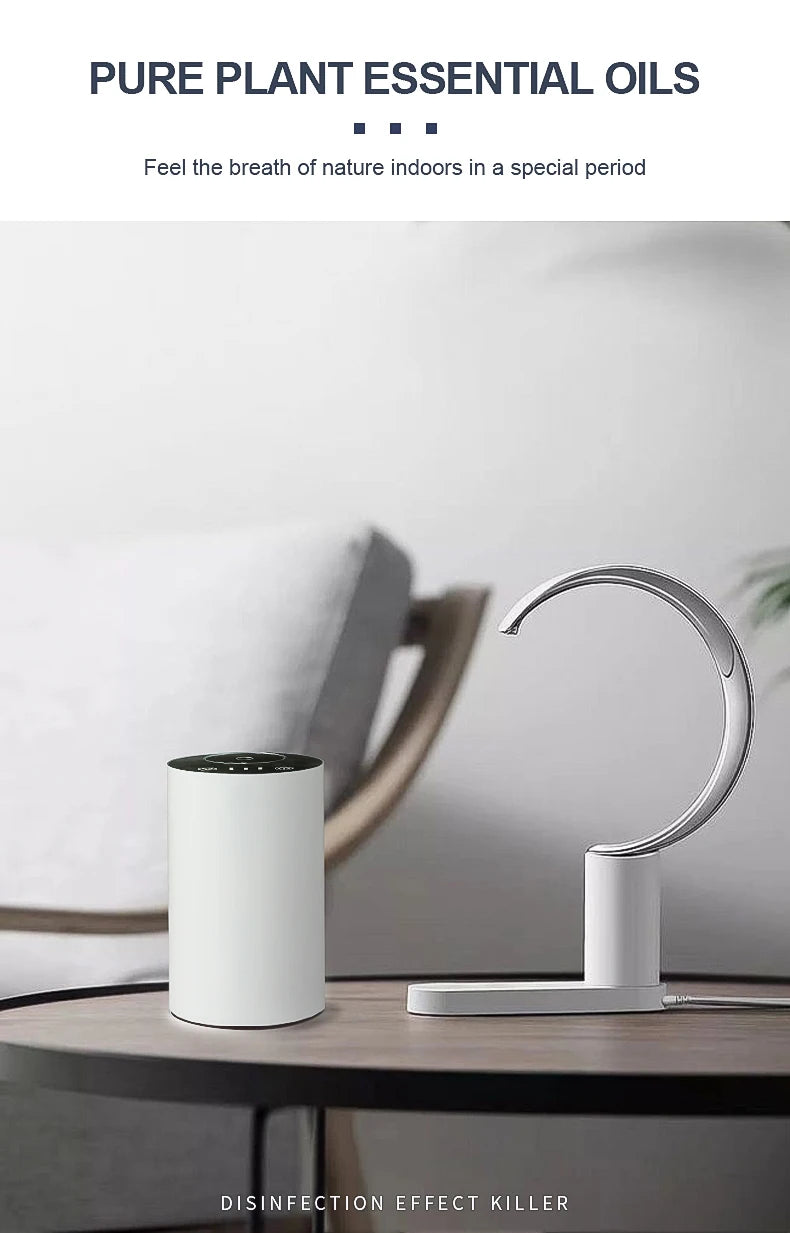 Waterless Aroma Diffusers For Essential Oils Diffuser Portable Smart Car Scent Machine Electric Smell for Home Room Fragrance