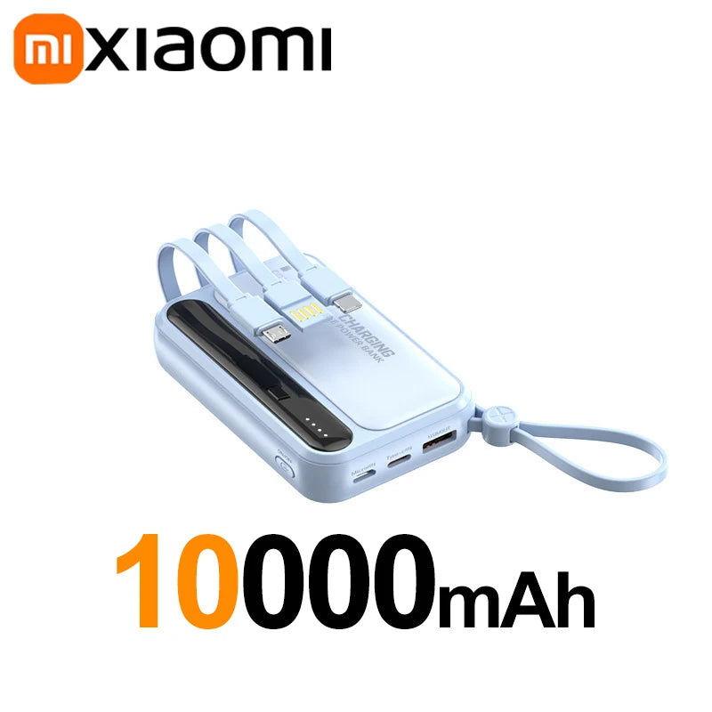 Portable Charger 50000mAh with 4 Built-in Cables | Tidesmit Blue 10000mAh Tidesmit