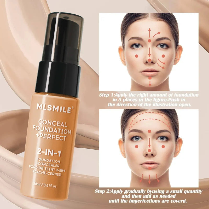 Tidesmit matte liquid foundation for oil control and long-lasting concealer coverage in a professional face base