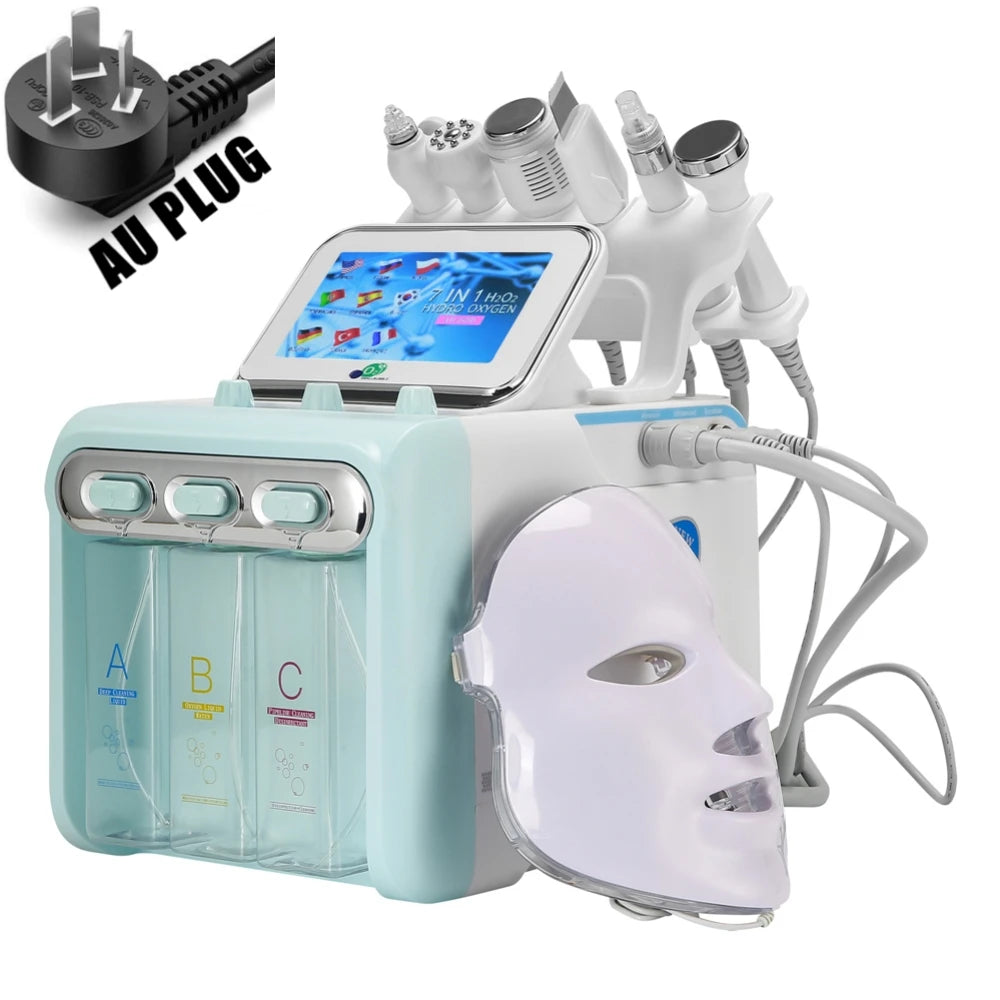 Hydra Facial Machine: 7-in-1 Professional Skin Cleansing Tool Body Shaping Massage Equipment AU PLUG Tidesmit