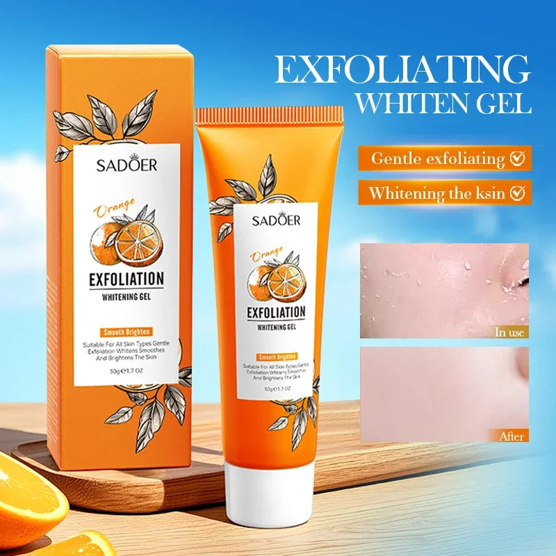 Orange Exfoliating Gel for Pores & Blackheads | Natural Beauty Care Scrubs Treatments Tidesmit