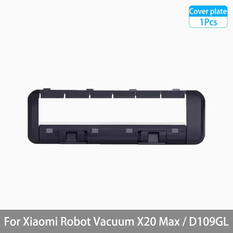 Black vacuum cover plate with clips, replacement part