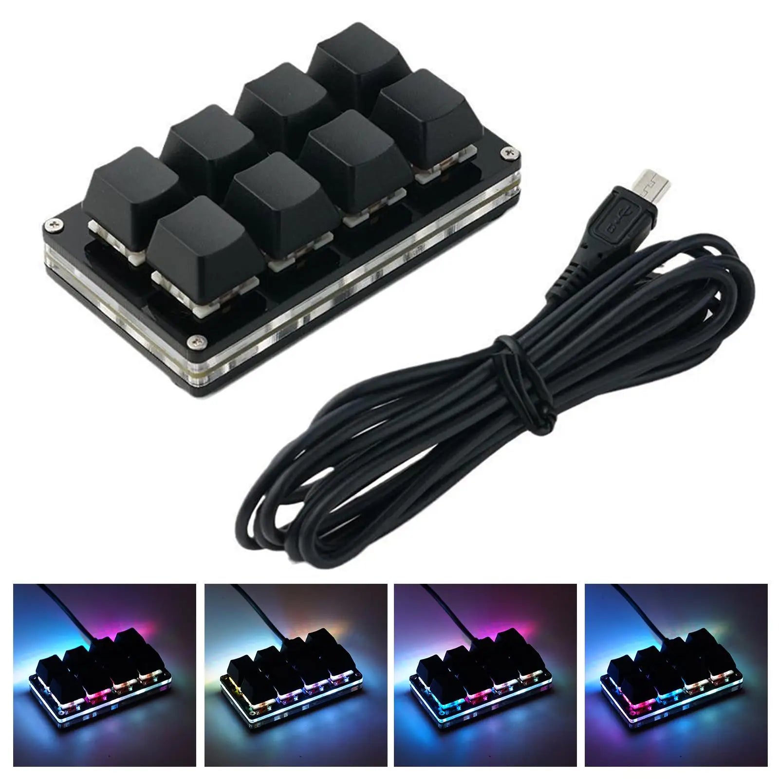 Mini USB Custom Mechanical Keyboard 2/4/6/7/8/9/12/16/24 Keys Gaming Keyboard Sayo Device Shortcut Programmable Keypad Keys New