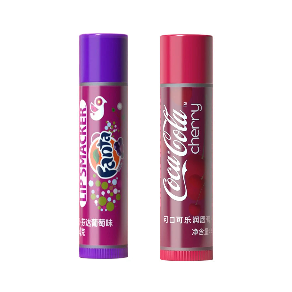 Coca-Cola Lip Balm 2-Pack – Moisturizing Lip Treatment for Daily Care Lip Care Grape and Cherry Tidesmit