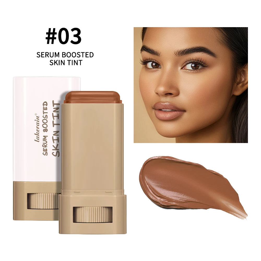 Tidesmit foundation stick serum skin tint balm texture close-up for moisturizing coverage and natural finish