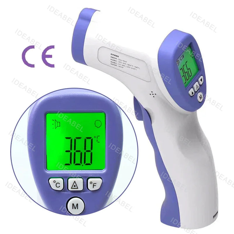 New LED Wrist Blood Pressure Monitor English Voice Broadcast Sphygmomanometer Tonometer BP Monitor Forehead Digital Thermometer