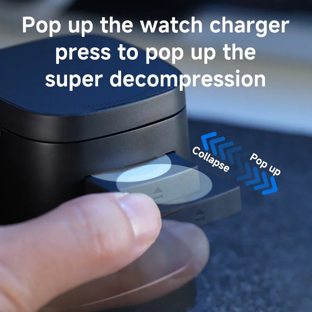 3-in-1 Wireless Charger for iPhone, Apple Watch & AirPods - Qi Certified Tidesmit