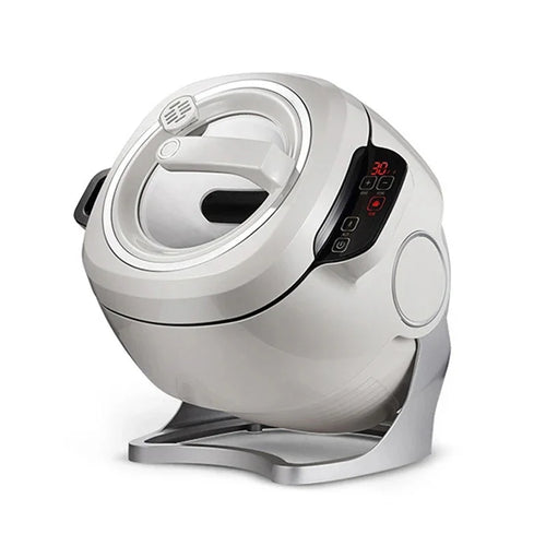 White 6L automatic intelligent multi cooker with touch panel and non-stick pot