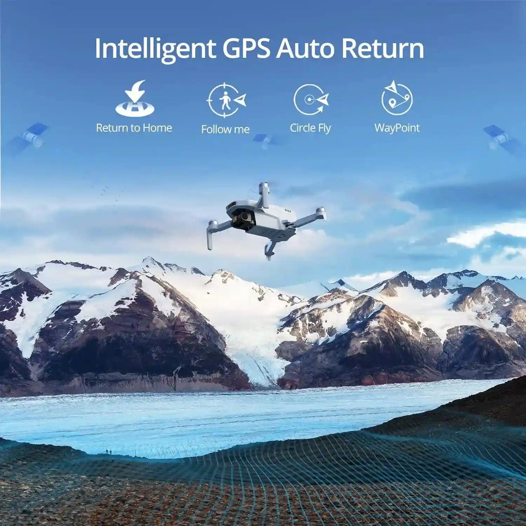 4K GPS Camera Drone | 249g Lightweight | 4km Range | 2 Battery Kit Tidesmit
