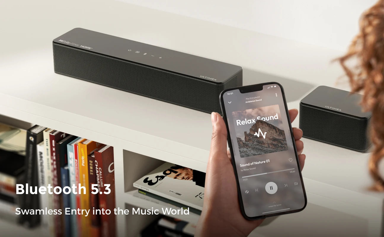 ULTIMEA 7.1 Surround Sound System 500W Sound Bar for TV with 6.5" Subwoofer&4 Wired Surround Speakers, Home Theater Sound System