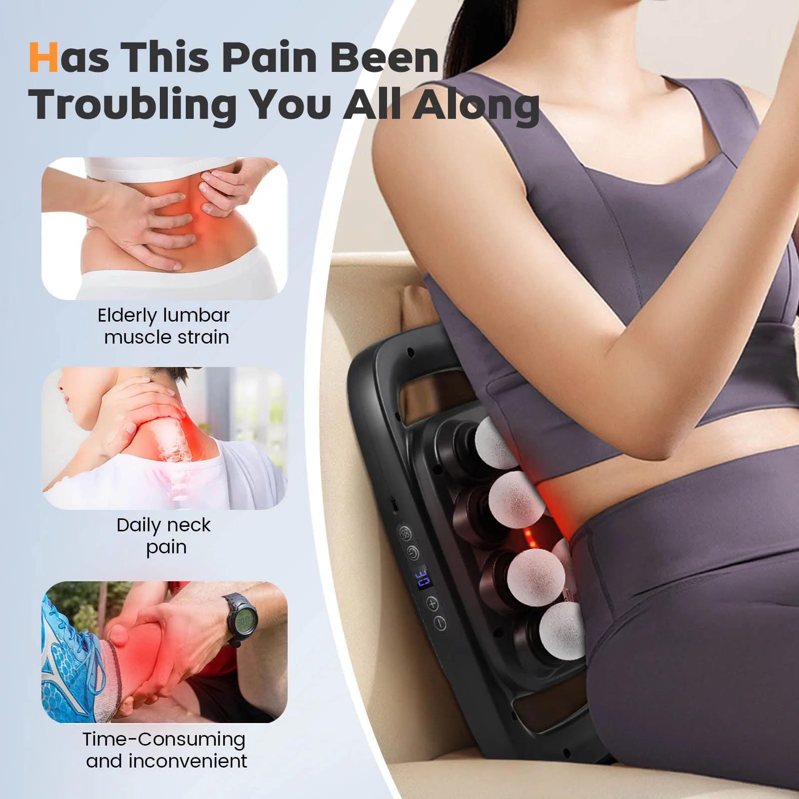 Fascia Gun 16 Heads Deep Tissue Massager - Rechargeable Sports Recovery Fascia Gun Tidesmit