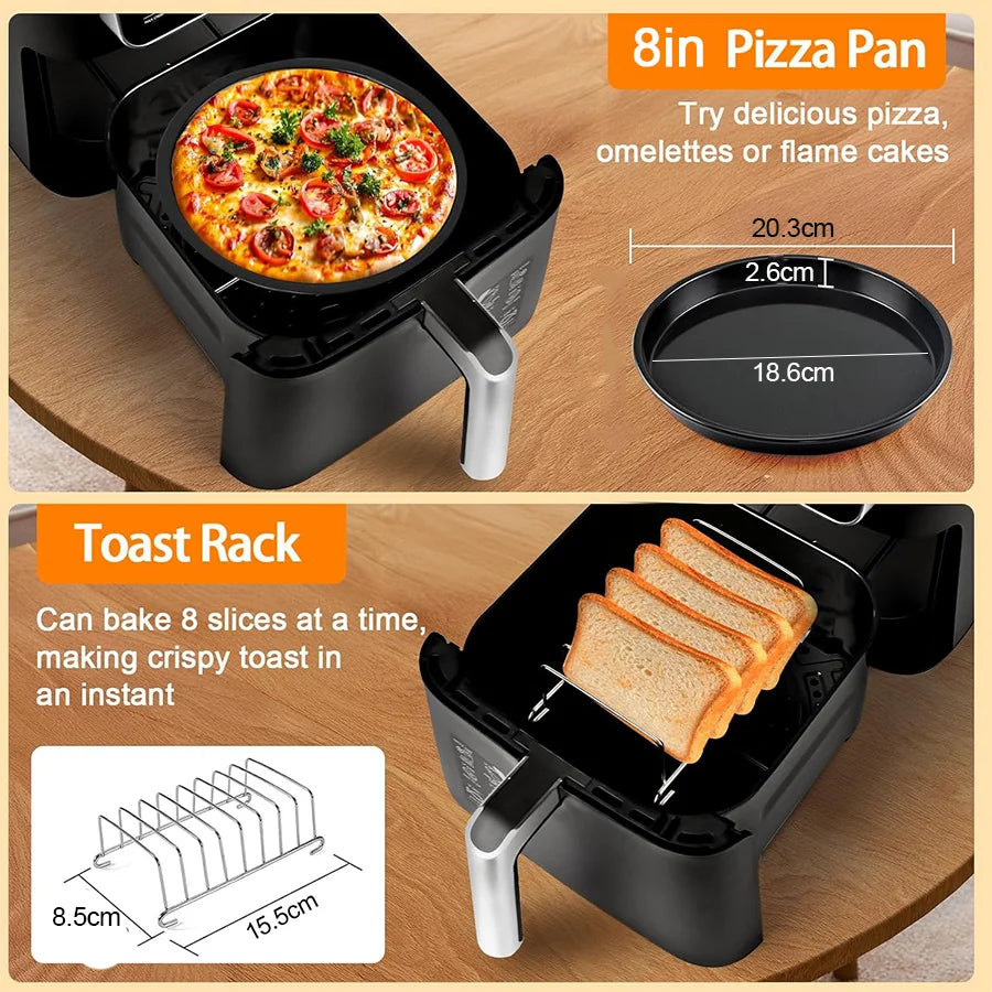 Air Fryer Accessories for COSORI 5.5L/6L/6.2L/6.4L, for Ninja AF180EU 6.2L Air Fryer Accessories Grill Rack Air Fryer Accesorios
