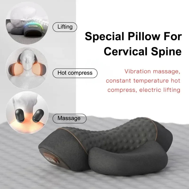 Electric Neck Massager with Heat and Cervical Traction by Tidesmit Back Massage Instrument Tidesmit