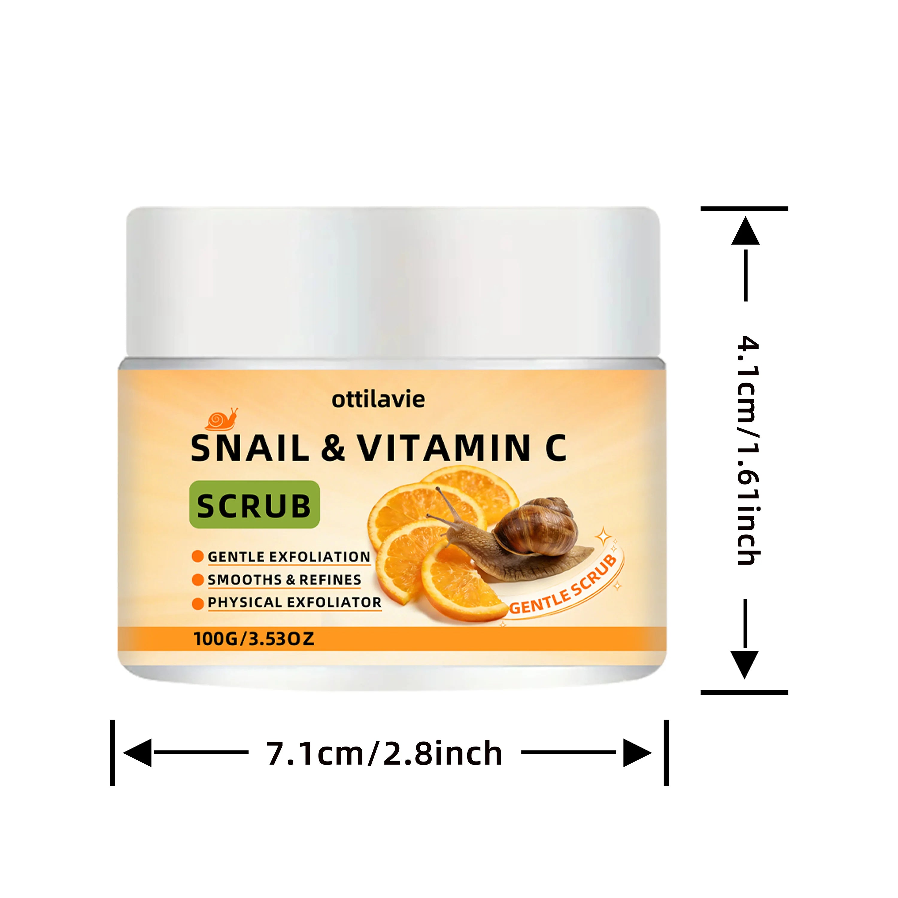 Snail Vitamin C Face & Body Scrub - Gentle Exfoliating Treatment Scrubs Treatments 100g Tidesmit