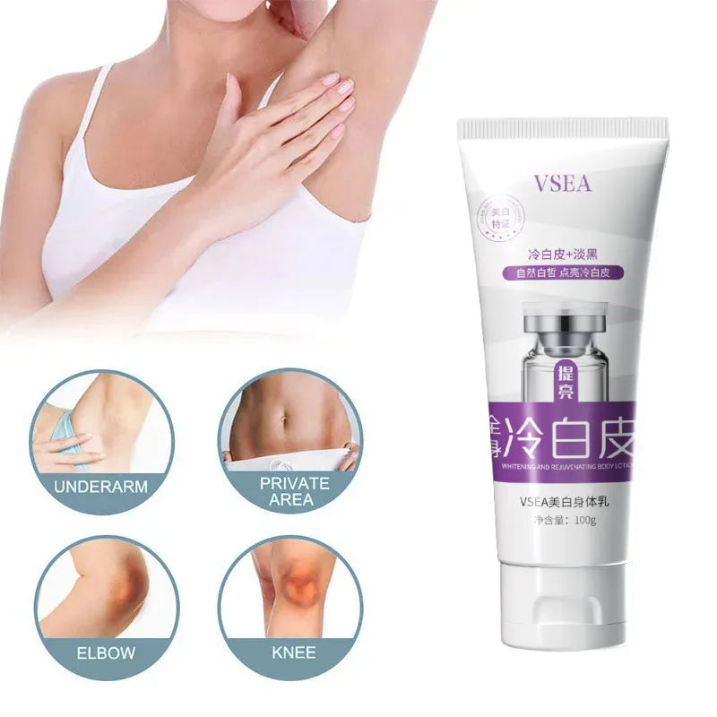 Body Whitening Cream Niacinamide Whitening Lightening Private Armpit Knee Inner Thigh Whitening Nourishing Moisturising Cream
