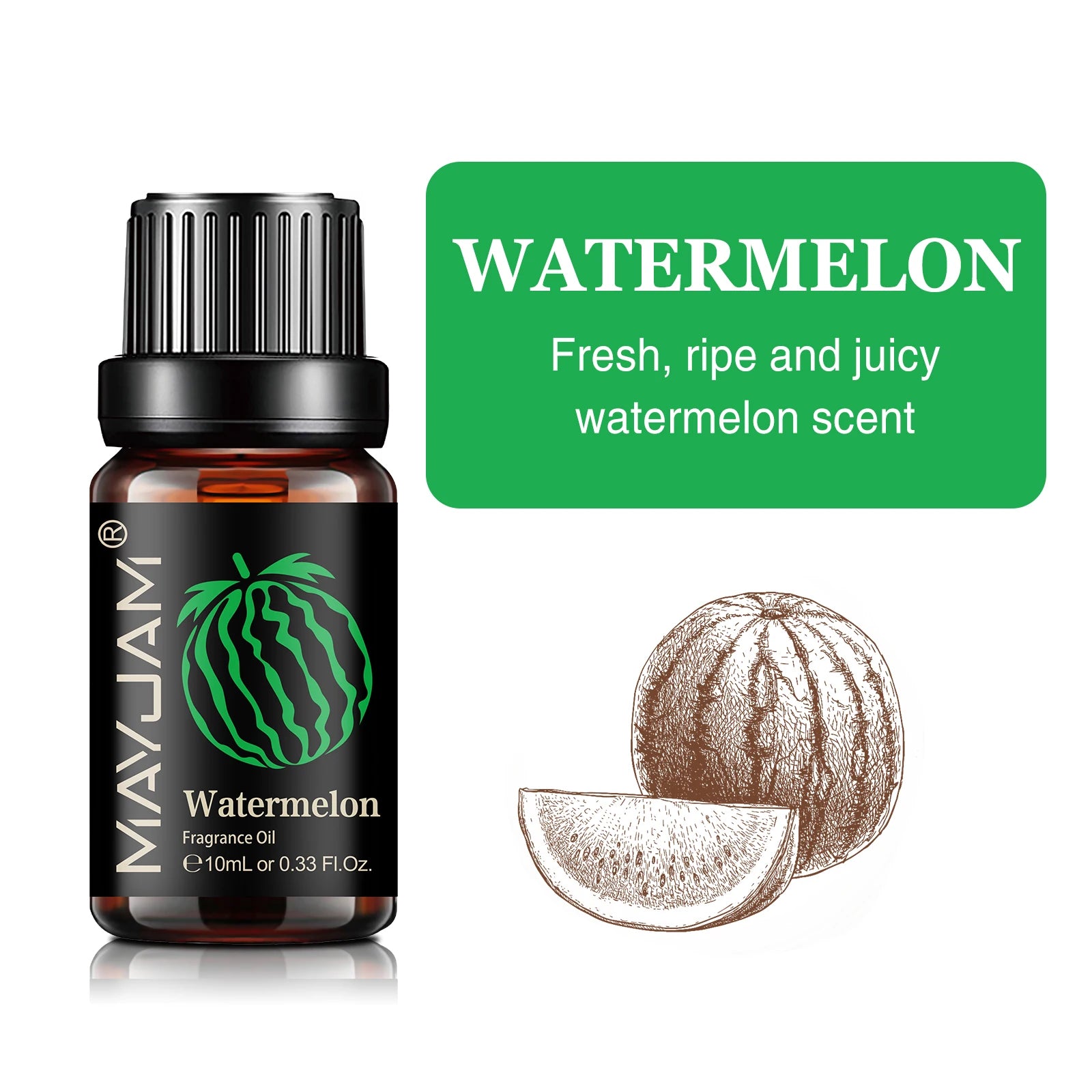 MAYJAM 10ML Fruit Fragrance Oil Strawberry Watermelon Mango Coconut Cherry For Humidifier Candle Soap Making Air Freshener