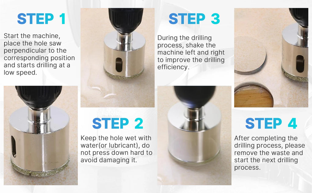 High Quality 1PC 3-200mm Tile Drill Bit Diamond Coated Tile Marble Glass Ceramic Hole Saw Drilling Bits Power Tools Accessories