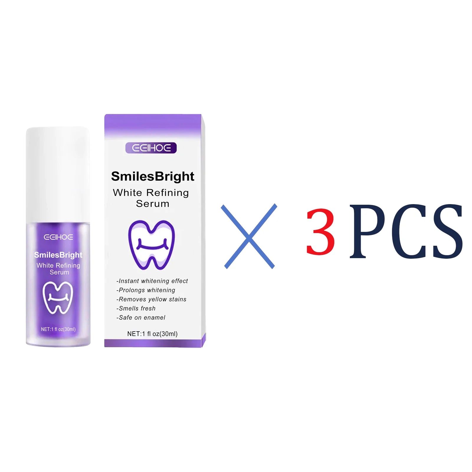 Tidesmit EELHOE Smiles Bright White teeth whitening mousse with Nano-Hydroxyapatite for gentle enamel care 30ml