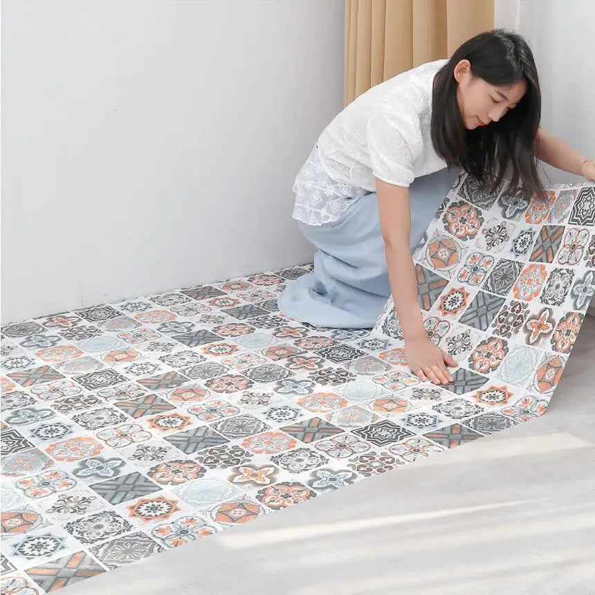 40cm Oil Proof Kitchen Furnitur Wall Stickers Self Adhesive Papel De Parede Bathroom Tile 3D Waterproof Vinyl Cabinet Wallpaper