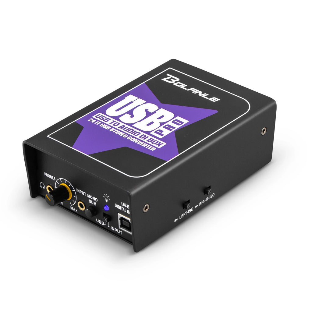 USB Stereo DI Box 24-192kHz Audio Interface with Ground Lift - USB PRO USB PRO Tidesmit