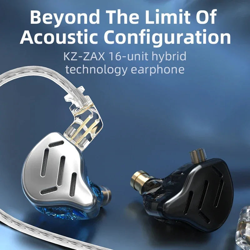 KZ ZAX 16-Driver Hybrid HiFi In-Ear Monitors by Tidesmit Tidesmit