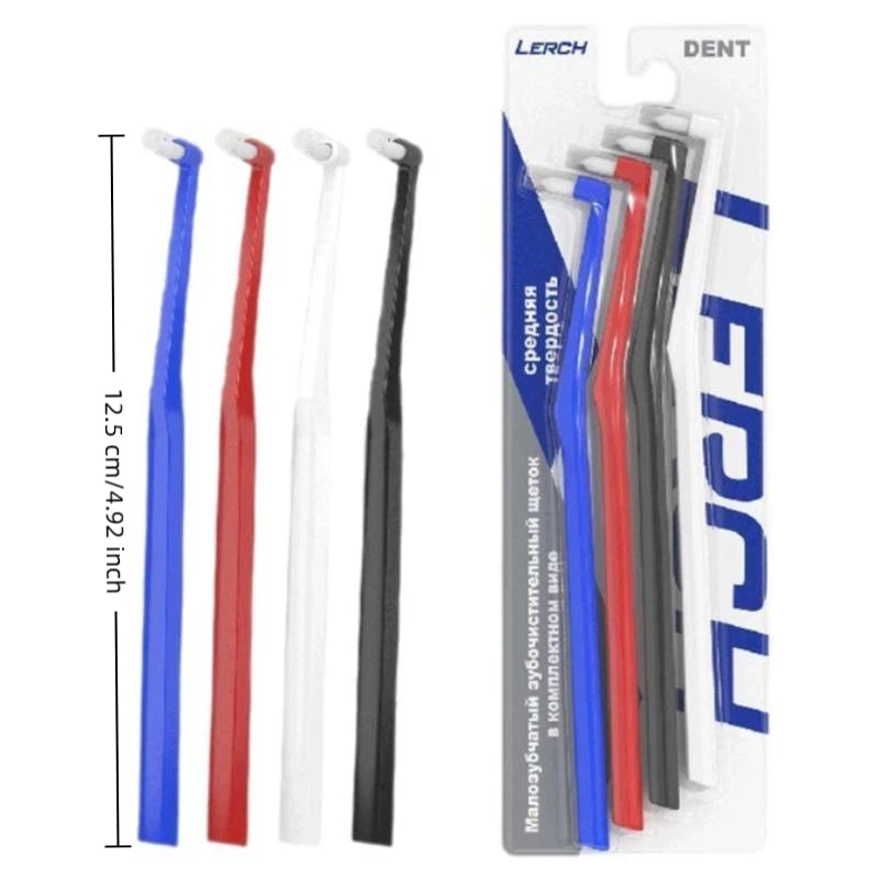Soft Hair Small Head Single-Beam Toothbrush For Interdental Cleaning Adult Oral Care Deep Cleaning Tool For Teeth Implants