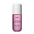 KOEC Vanilla Blackberry 50ml hair and body fragrance mist in a sleek, minimalist purple cylindrical bottle.