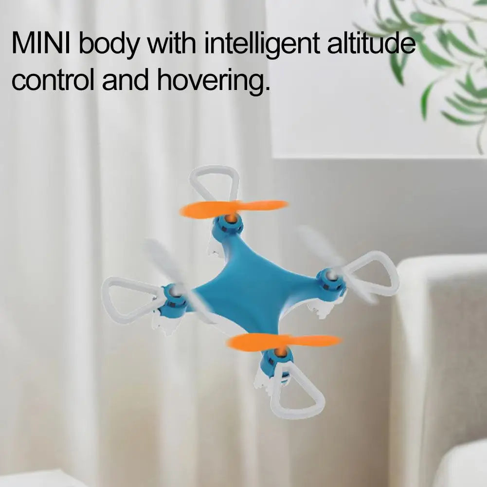 Mini Remote Control Drone - Blue Rechargeable Portable Quadcopter Tidesmit