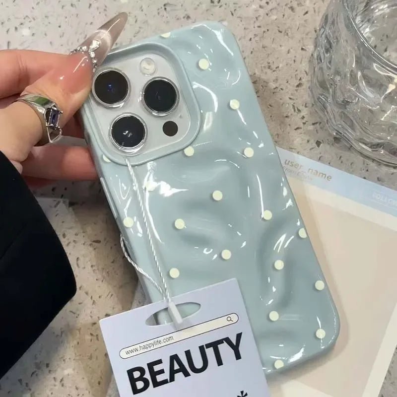 Polka Dot Shockproof Phone Case for iPhone - Slim Military-Grade Protection Tidesmit