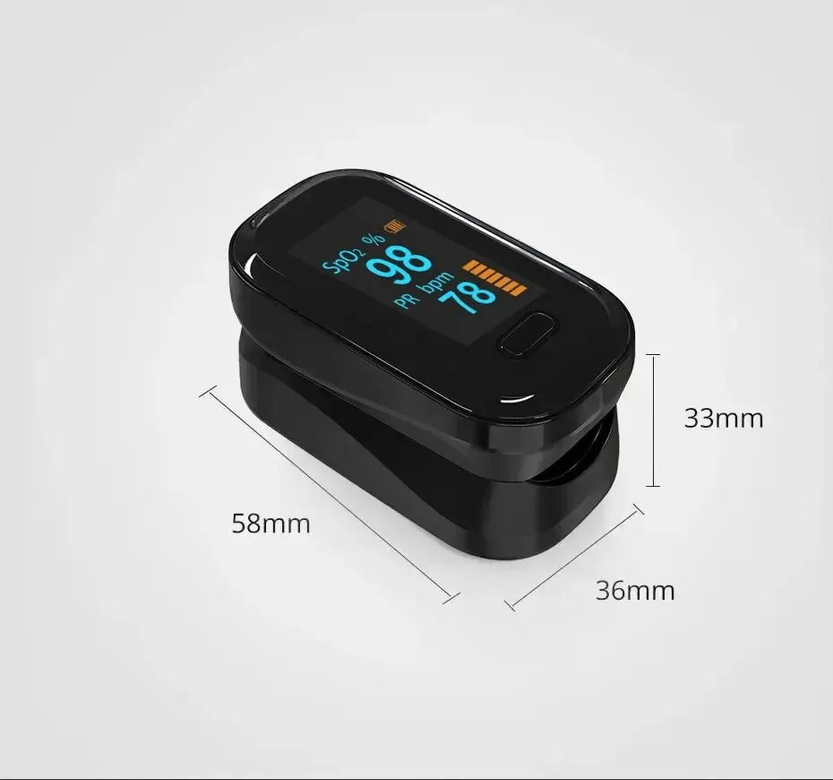 Finger Pulse Oximeter Medical Portable Blood Oxygen Oxymetre Heart Rate Saturation Meter OLED Oximetro De Dedo
