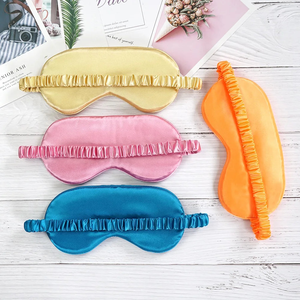 Imitated Silk Eye Patch Shading Sleep Eye Mask Eyepatch Travel Relax Cover Eyeshade Health Sleeping Shield Soft Eye Care Tools