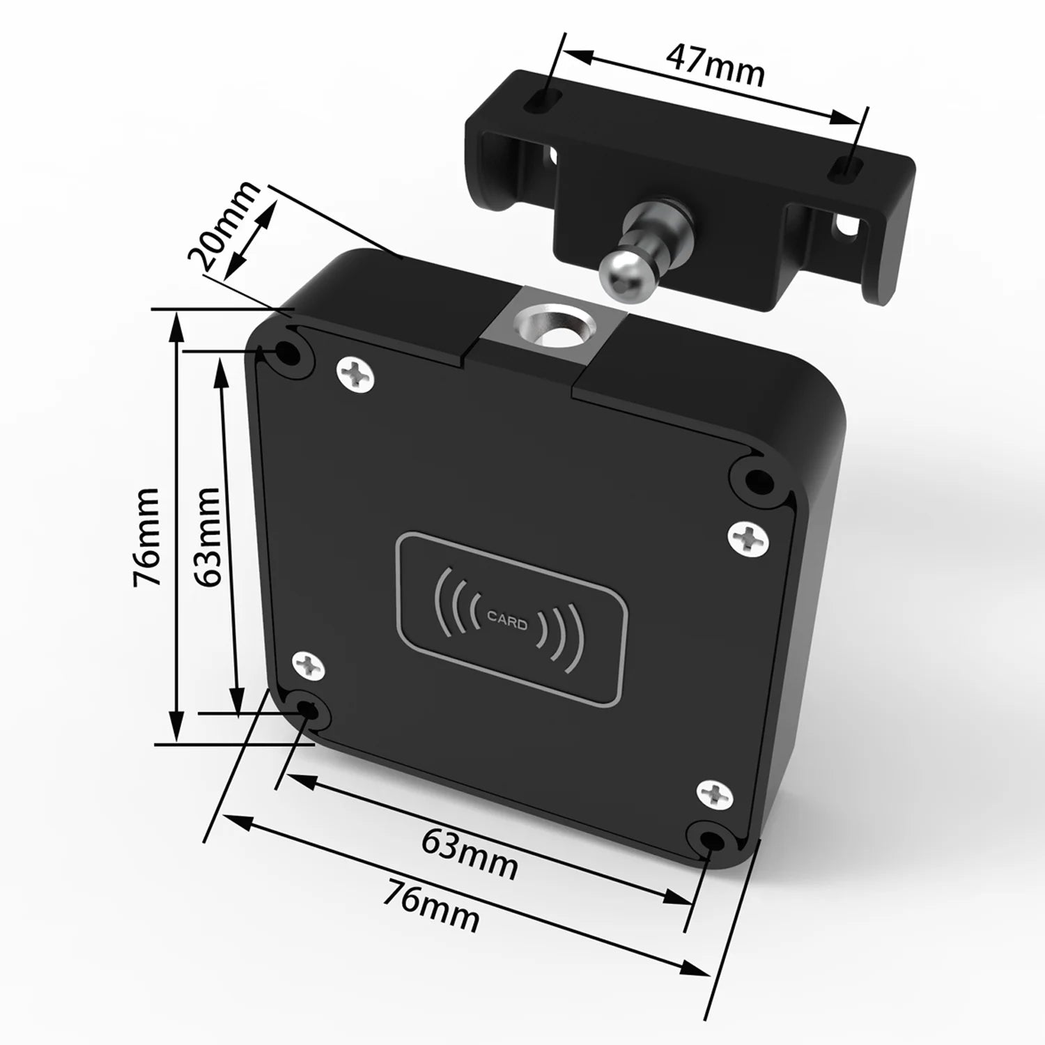 Support Tuya App Bluetooth Cabinet Drawer Invisible Electronic Lock 13.56M RF Card Smart Drawer Lock Keyless