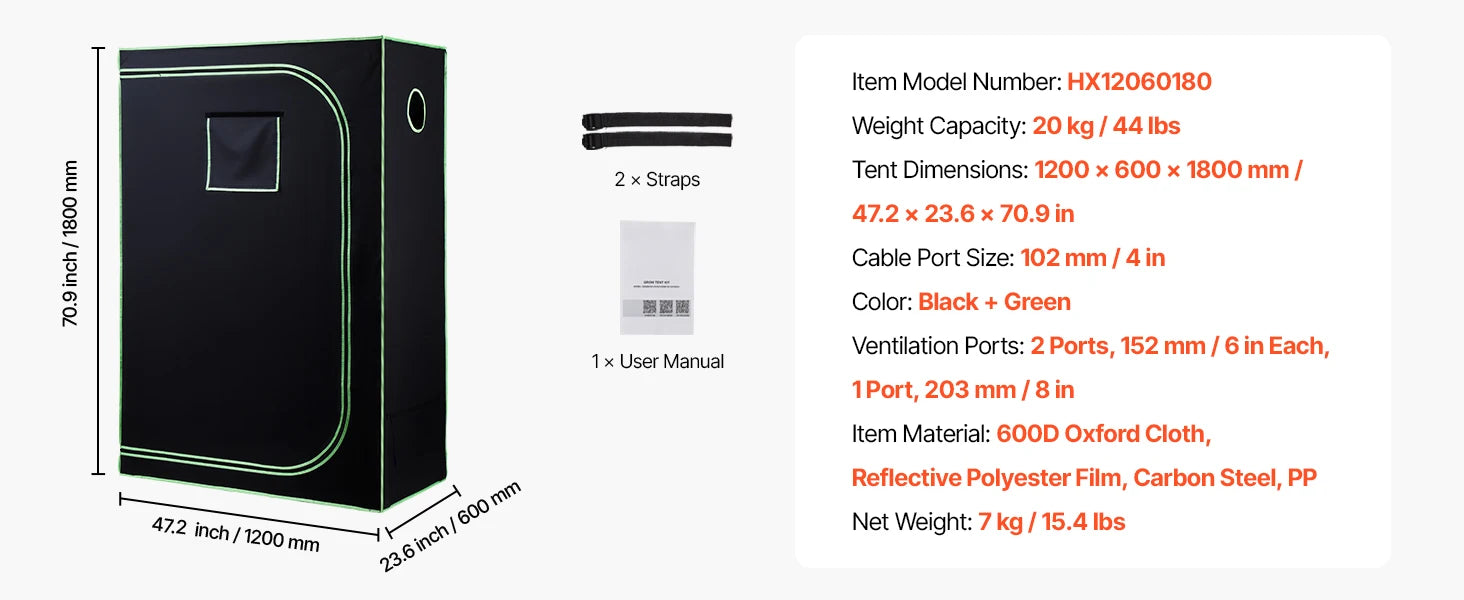 SucceBuy Indoor Grow Tent Kit Indoor Plant Tent with Ventilation System High Reflective Mylar Growing Tents for Flower Veggie